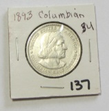 1893 COLUMBIAN SILVER COMMEMORATIVE