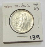 STONE MOUNTAIN SILVER COMMEMORATIVE UNC 1925