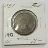 1851 LARGE CENT