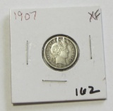 1907 BARBER DIME