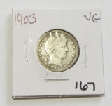 1903 BARBER QUARTER MID GRADE