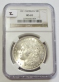 $1 1921 MORGAN NGC MS GEM 65