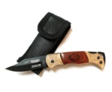 5 INCH WOOD HANDLE POCKET KNIFE NEW IN BOX