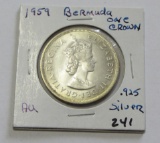 1959 SILVER BERMUDA ONE CROWN BU