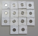 NEW ZEALAND 3 PENCE LOT SILVER 1950s 1960s