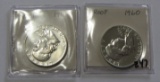 2 PROOF FRANKLIN HALF DOLLARS 1960 1961