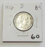 STUNNING 1916-D BARBER QUARTER HIGH GRADE