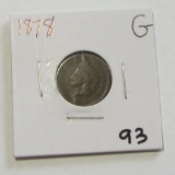 1878 INDIAN HEAD CENT BETTER DATE