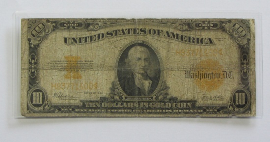 $10 GOLD CERTIFICATE 1922