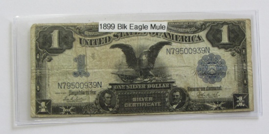 $1 BLACK EAGLE ((( MULE )) 1899 SILVER CERTIFICATE
