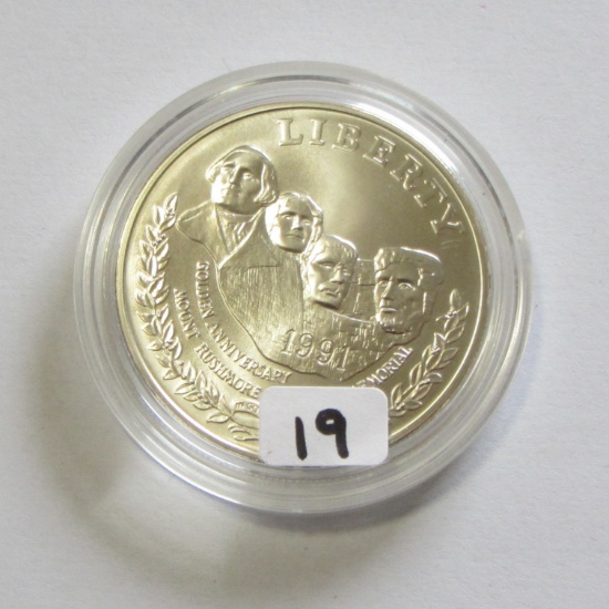 1991 SILVER $1 COMMEMORATIVE MOUNT RUSHMORE