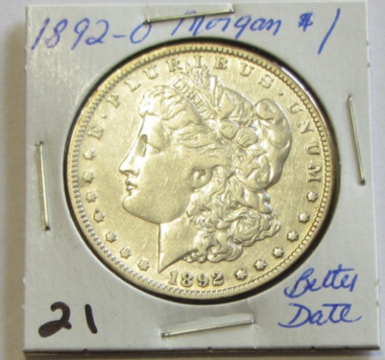 1892-O Morgan Dollar - Better Date
