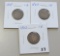 Lot of 3 - 1862, 1863 & 1864 Indian Head Cent