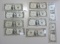 LOT OF 10 SILVER CERTIFICATES WITH FRN
