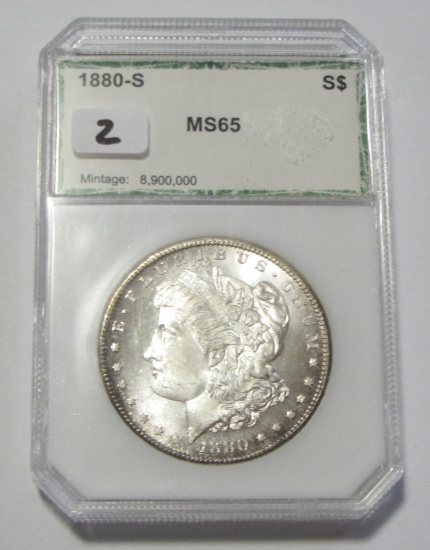 $1 GEM 1880-S MORGAN VERY SHARP EYE APPEAL