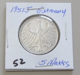 1951-J Silver Germany 5 Marks