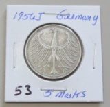 1956-J Silver Germany 5 Marks
