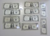LOT OF 10 SILVER CERTIFICATES WITH FRN