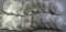 ROLL OF SILVER EAGLES BU 20 COINS TOTAL DATED 2015 PICTURE IS A STOCK PHOTO