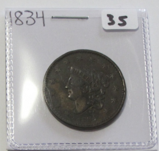 1834 CLASSIC HEAD LARGE CENT HIGH GRADE