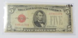 1928C $5 Red Seal Note
