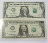 Lot of 2 - 1995 $1 Atlanta & New York Star Notes