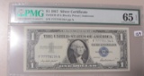 $1 1957 SILVER CERTIFICATE PMG 65 GEM EPQ