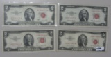 LOT OF 4 $2 RED SEALS