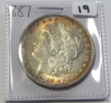 $1 1887 TONED BU MORGAN