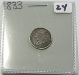 1833 CAPPED BUST HALF DIME