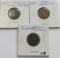 Lot of 3 - 1860, 1862 & 1863 Indian Head Cent