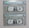 CONSECUTIVE $1 SILVER CERTIFICATES PMG GEM 66 EPQ