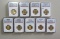 PROOF AND UNC $1 PRESIDENTIAL NGC 9 COIN LOT