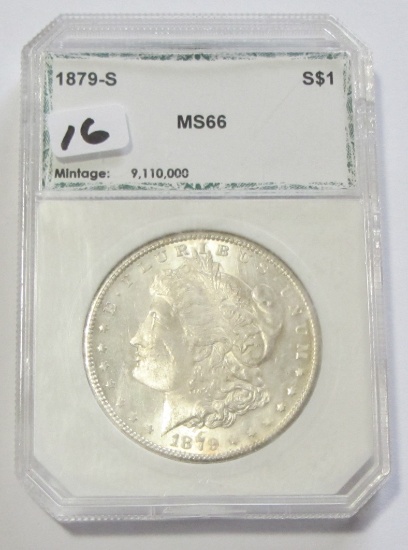 $1 1879-S MORGAN BU GEM