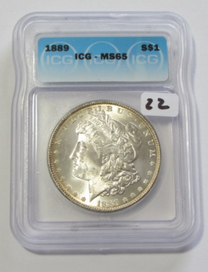 $1 1889 MORGAN GEM ICG 65