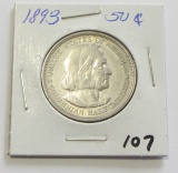 1893 Colombian Silver Commemorative Half Dollar