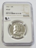 1961 PROOF FRANKLIN NGC 67
