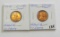 Lot of 2 - 1957-D Lincoln Cent - Filled B