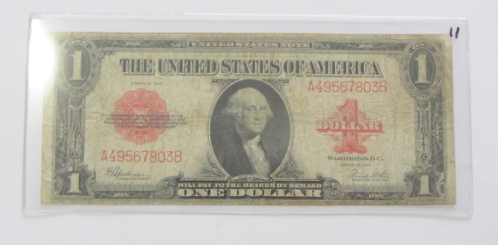 $1 1923 LEGAL TENDER ONE YEAR TYPE CORNER NOT MISSING JUST GLARE