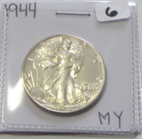 SHARP 1944 WALKING LIBERTY HALF DOLLAR