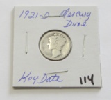 1921-D Mercury Dime - Key Date