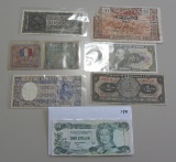 FOREIGN LOT BANKNOTES $1 FRANCE GREECE