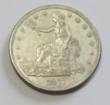 $1 1877-S HIGH GRADE TRADE SILVER DOLLAR AU IF NOT BU