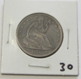 1853 SEATED HALF DOLLAR