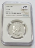 1963 PROOF FRANKLIN NGC MS 67