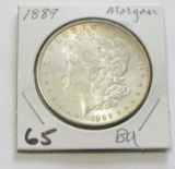 $1 1889 BU MORGAN BRIGHT YELLOW TONING