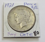 KEY DATE $1 1921 PEACE SILVER DOLLAR