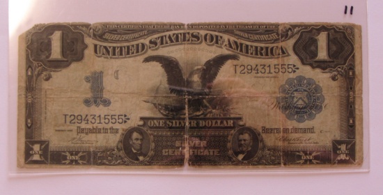 $1 BLACK EAGLE SILVER CERTIFICATE 1899 SPLIT