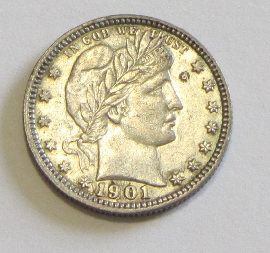 1901 BARBER QUARTER HIGH GRADE