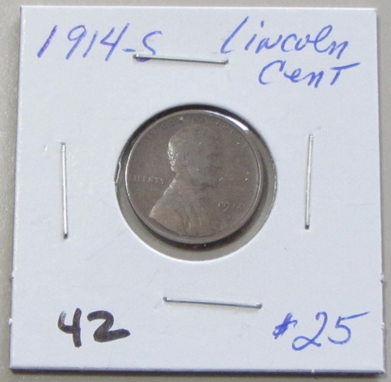 1914-S Lincoln Cent - Better Date